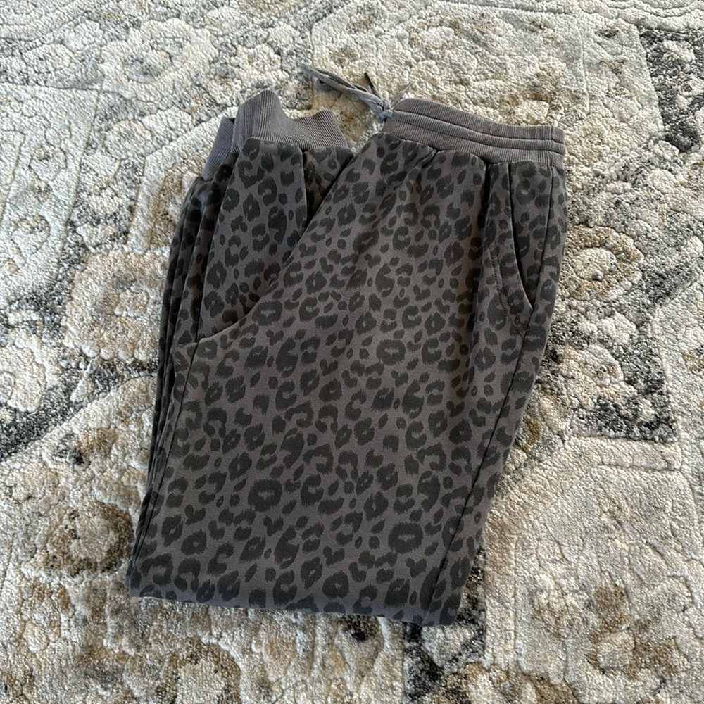 Paper Crane Leopard Print Sweatpants